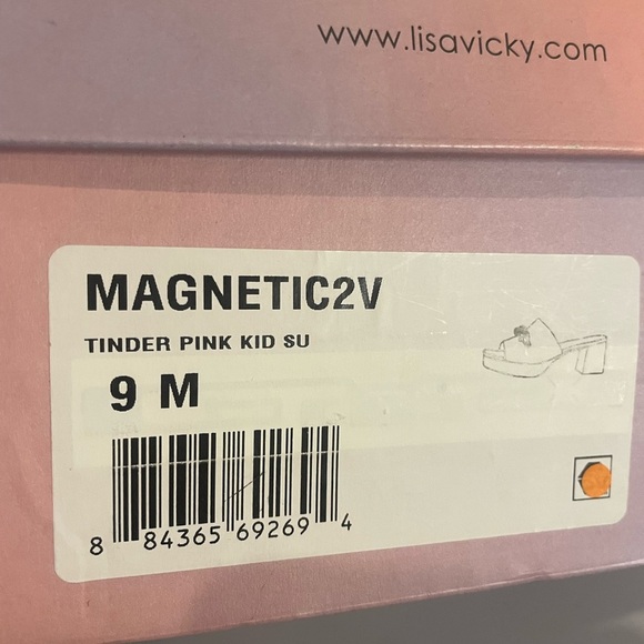 Lisa Vicky Magnetic 2C Women’s Cream Block Heel Sandals size 9.5 - Picture 6 of 6